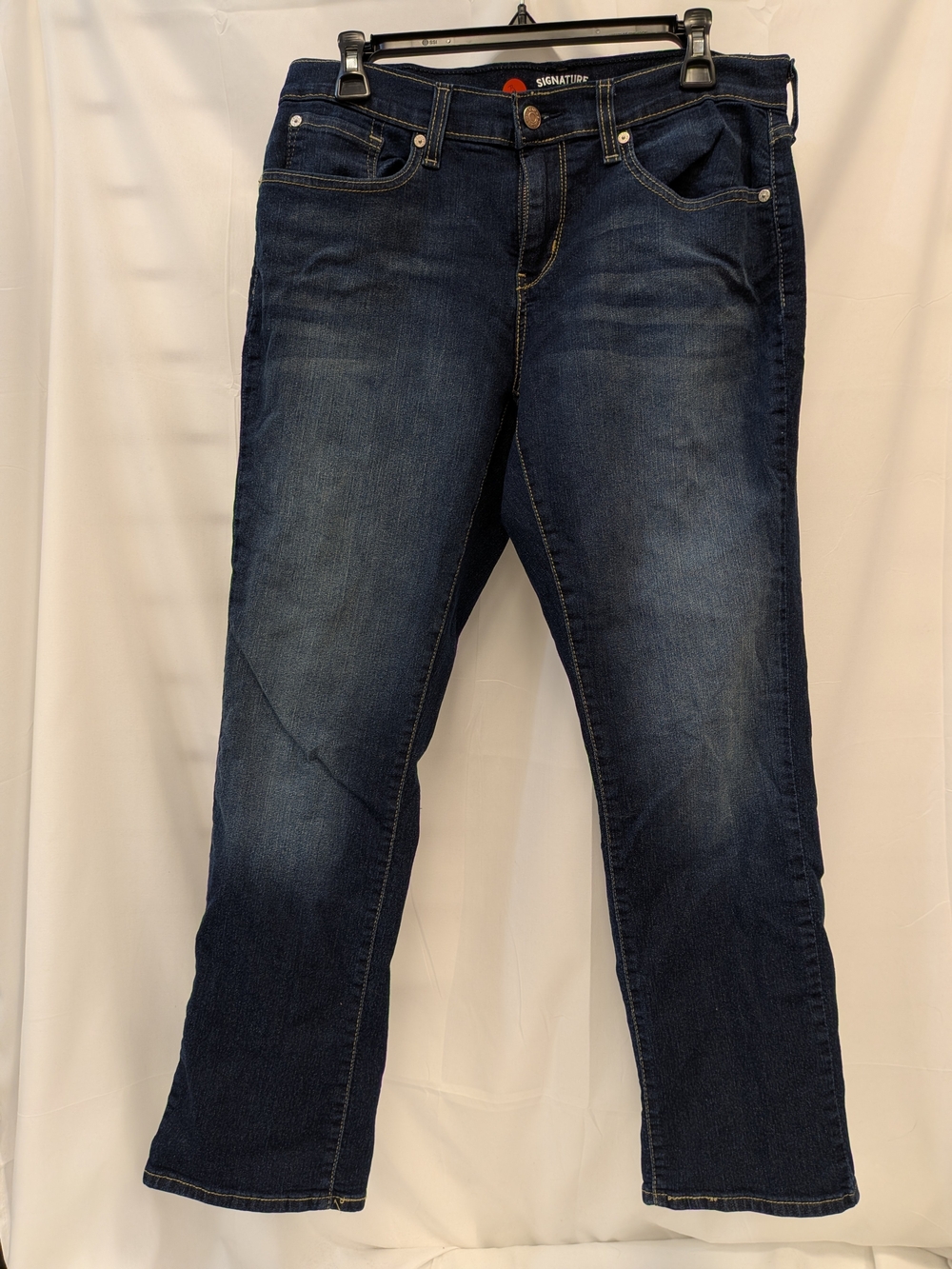 Signature Dark Blue Women's Straight Jeans